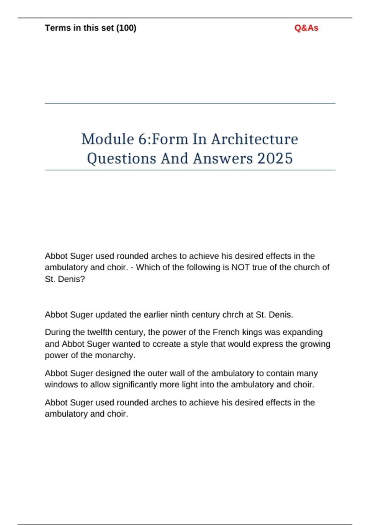 Module 6 Form In Architecture Questions And Answers 2025 - Architecture ...