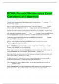 BOMA General Maintenance Exam Questions and Answers 