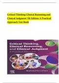 TEST BANK CRITICAL THINKING&comma; CLINICAL REASONING AND CLINICAL JUDGEMENT A PRACTICAL APPROACH 7TH EDITION ALL CHAPTERS INCLUDED AND COMPLETE GUIDE&period;