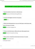 TeenSmart Exam 2025 Questions and Answers &lpar;2025 &sol; 2026&rpar; &lpar;Verified Answers&rpar;