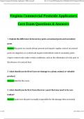 Virginia Commercial Pesticide Applicators CORE Exam &vert; Questions with 100&percnt; Correct Answers &vert; Verified &vert; Latest Update 2025