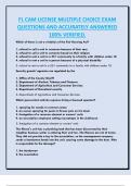 FL CAM LICENSE MULTIPLE CHOICE EXAM  QUESTIONS AND ACCURATELY ANSWERED  100&percnt; VERIFIED&period;