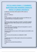 PST 911 MOCK EXAM 1-7 COMBINED  QUESTIONS AND ANSWERS COMPLETE  RATED A FLORIDA UNIVERSITY