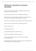 IPE Exam 1 Questions & Answers 2024&sol;2025