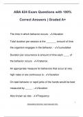 ABA 624 Exam Questions with 100&percnt;  Correct Answers &vert; Graded A&plus;