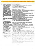 A&period;3 TestOut PC Pro Certification Practice Exam with Verified Answers