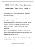 ADMN 232 Final Exam Prep Questions  and Answers 100&percnt; Solved &vert; Rated A&plus;
