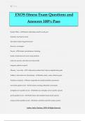 EXOS fitness Exam Questions and Answers 100&percnt; Pass
