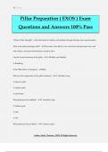  Pillar Preparation &lpar; EXOS &rpar; Exam Questions and Answers 100&percnt; Pass