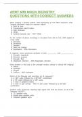 ARRT MRI MOCK REGISTRY QUESTIONS WITH CORRECT ANSWERS