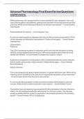 Advance Pharmacology Final Exam Review Questions and Answers&period;