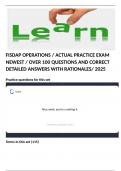 FISDAP OPERATIONS &sol; ACTUAL PRACTICE EXAM NEWEST &sol; OVER 100 QUESTIONS AND CORRECT DETAILED ANSWERS WITH RATIONALES&sol; 2025