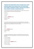 PHOENIX FIRE DEPARTMENT EXAM TESTBANK WITH LATEST UPDATED EXAM STUDY GUIDE ACTUAL TEST QUESTIONS AND CORRECT ANSWERS &lpar;CORRECT VERIFIED SOLUTIONS&rpar; A NEW UPDATED VERSION &vert;GUARANTEED PASS&period;