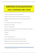 AEROMED EXAM QUESTIONS AND ANSWERS 100&percnt; PASS