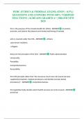 PEBC &lpar;ETHICS & FEDERAL LEGISLATION - 8&period;5&percnt;&rpar; QUESTIONS AND ANSWERS WITH 100&percnt; VERIFIED SOLUTIONS &vert; ALREADY GRADED A&plus; &vert; BRAND NEW 2025