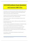 ANT2100 midterm Exam Questions and Answers 100&percnt; Pass