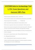 ANT2100 Intro to Archaeology Test 4&comma; FSU Exam Questions and Answers 100&percnt; Pass
