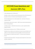 ANT2100 Exam Questions and Answers 100&percnt; Pass