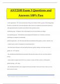 ANT2100 Exam 3 Questions and Answers 100&percnt; Pass