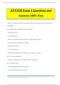 ANT2100 Exam 1 Questions and Answers 100&percnt; Pass