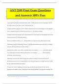  ANT 2100 Bundled Exams Questions and Answers 100&percnt; Pass Guaranteed&vert; 40&percnt; Discount off&comma; 2025 Flash Sale&excl;&excl;