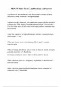 MSN 570 Patho Final Exam Questions And Answers