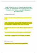 PEBC - ETHICS&sol;LAW & CANADIAN HEALTHCARE SYSTEM &vert; 183 QUESTIONS AND ANSWERS WITH 100&percnt; VERIFIED SOLUTIONS &vert; ALREADY GRADED A&plus; &vert; BRAND NEW 2025