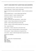 SAFETY AND MSDS TEST QUESTIONS AND ANSWERS