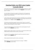 Statefood Safety test 2024 Latest Update Correctly Solved