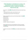 PEBC PHARMACY TECHNICIAN CANADA &vert; 306 QUESTIONS AND ANSWERS WITH 100&percnt; VERIFIED SOLUTIONS &vert; ALREADY GRADED A&plus; &vert; BRAND NEW 2025