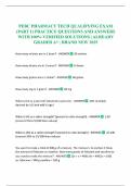 PEBC PHARMACY TECH QUALIFYING EXAM &lpar;PART 1&rpar; PRACTICE QUESTIONS AND ANSWERS WITH 100&percnt; VERIFIED SOLUTIONS &vert; ALREADY GRADED A&plus; &vert; BRAND NEW 2025