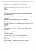 DANCE EXAMS QUESTIONSAND ANSWERS