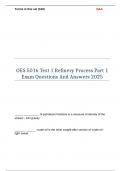 OES 5016 Test 1 Refinery Process Part 1 Exam Questions And Answers 2025