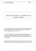 FSC CHE 432 Exam 1 Questions And Answers 2025