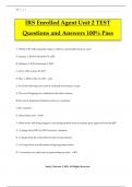 IRS Enrolled Agent Unit 2 TEST Questions and Answers 100&percnt; Pass