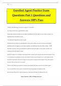 Enrolled Agent Practice Exam Questions Part 1 Questions and Answers 100&percnt; Pass