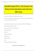 Enrolled Agent Part 1&colon; The Income Tax Return Exam Questions and Answers 100&percnt; Pass