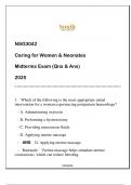 NSG3042 Caring for Women & Neonates &lpar;SU&rpar; Midterms Exam Qns & And 2025&period;