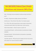 BA 300 SDSU Eaton Class 1 Exam Questions and Answers 100&percnt; Pass