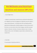 BA 300 Practice mini final Exam Questions and Answers 100&percnt; Pass