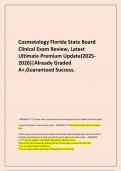   Cosmetology Florida State Board Clinical Exam Review&comma; Latest Ultimate Premium Update&lpar;2025-2026&rpar;&vert;Already Graded A&plus;&comma;Guaranteed Success&period;