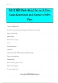 MGT 103 Marketing Eberhard Final Exam Questions and Answers 100&percnt; Pass