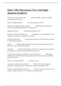 Hubs 1406 &lpar;Hormones&rpar; Test with Right Answers Grade A&plus;
