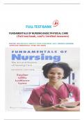 TEST BANK FOR FUNDAMENTALS OF NURSING BASIC PHYSICAL CARE&comma; 7th Edition by Taylor Lillis  &lpar;Full test bank&comma; 100&percnt; Verified Answers&rpar; &sol;&sol; LATEST