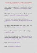 5 GUYS MANAGER TEST &lpar;ACTUAL 2025&rpar; EXAM