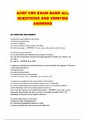 ACRP PACKAGED EXAMS WITH COMPLETE QUESTIONS AND 100&percnt; VERIFIED ANSWERS