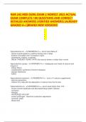 NUR 242 MED SURG EXAM 2 NEWEST 2025 ACTUAL  EXAM COMPLETE 100 QUESTIONS AND CORRECT  DETAILED ANSWERS &lpar;VERIFIED ANSWERS&rpar; &vert;ALREADY  GRADED A&plus;&vert;&vert;BRAND NEW VERSION&excl;&excl; &bull; &bull; &bull; &bull; &bull; Hypocalcemia s&sol;s - ANSWER>>- serum level below 9  - painful muscle spasms in 