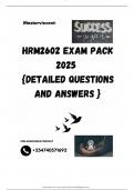 HRM2602 EXAM PACK 2025  &lbrace;DETAILED QUESTIONS AND ANSWERS &rcub;
