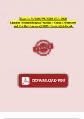 Exam 3&colon; NUR201&sol; NUR 201 &lpar;New 2025 Update&rpar; Medical Surgical Nursing I Guide &vert;&vert; Questions and Verified Answers &vert;&vert; 100&percnt; Correct &vert;&vert; A Grade 