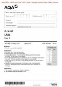 2024 AQA A-level SPANISH 7692&sol;3T&sol;3V Paper 3 Speaking Candidate&rsquo;s &plus; Examiner&rsquo;s &plus; Mark Scheme